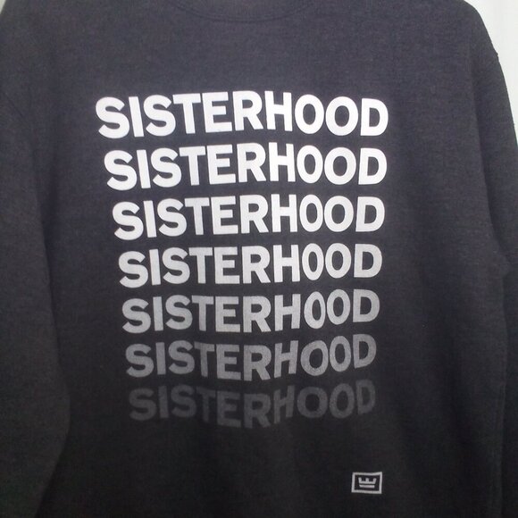 Sisterhood Sweatshirt S Women Long Sleeve Dark Gray - Picture 10 of 13